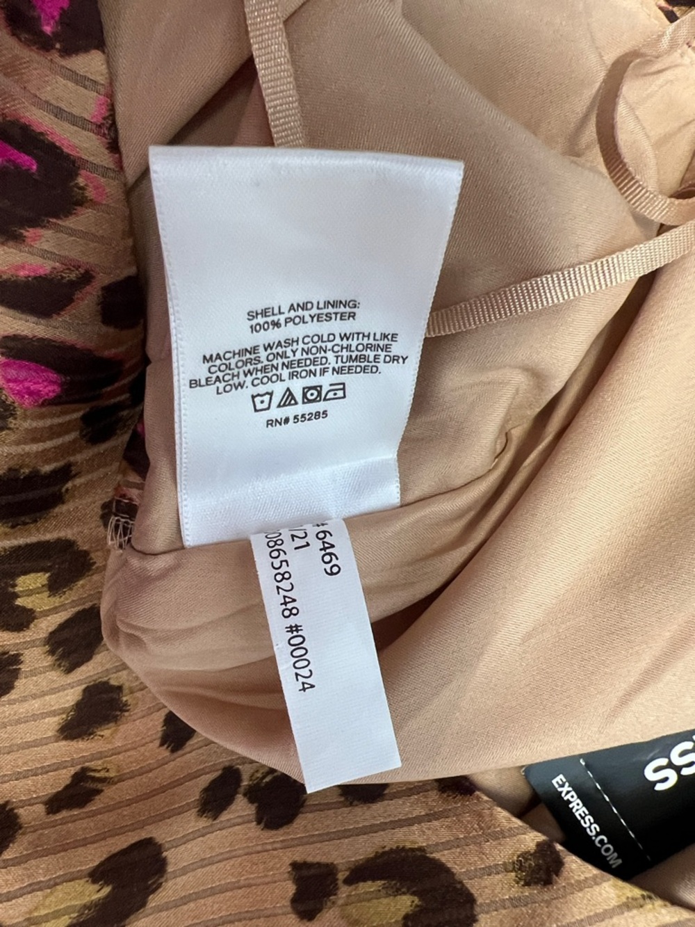 Express Women's Brown Pink One Shoulder Dressy New With Tags Blouse Size Small - Picture 11 of 11